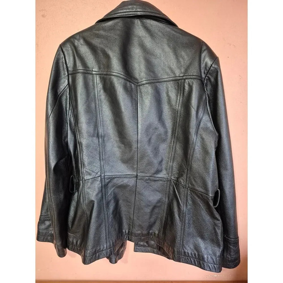 Vintage Wilsons Leather Black Maxima jacket womens size large super hot! - Picture 3 of 7